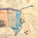 Colorfully Crayoned Wooly Mammoth and More, F.M Spitzer's Much Animated Copy of Primary Geograpy, 1870