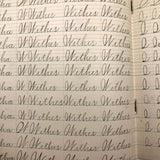 Spencerian Penmanship Notebook, c. 1880s, With Good Words, Phrases and Juxtapositions