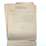 Pair of 1910 Handwritten Physics Notebooks with Wonderful Headers and Excellent Diagrams