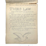 Pair of 1910 Handwritten Physics Notebooks with Wonderful Headers and Excellent Diagrams