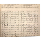 Spencerian Penmanship Notebook, c. 1880s, With Good Words, Phrases and Juxtapositions