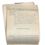 Pair of 1910 Handwritten Physics Notebooks with Wonderful Headers and Excellent Diagrams