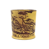 For a Good Girl, Early 19th C. Yellow Glazed Staffordshire Child's Cup (Hairline Cracks But Very Charming)