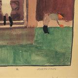 Fooling, c. 1930s Child's Watercolor Drawing