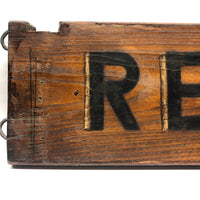 REPENT Old Hand-painted Sign in Black and Gold