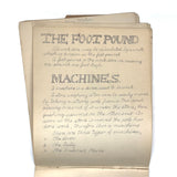 Pair of 1910 Handwritten Physics Notebooks with Wonderful Headers and Excellent Diagrams