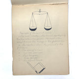 Pair of 1910 Handwritten Physics Notebooks with Wonderful Headers and Excellent Diagrams