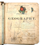 Colorfully Crayoned Wooly Mammoth and More, F.M Spitzer's Much Animated Copy of Primary Geograpy, 1870