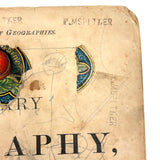 Colorfully Crayoned Wooly Mammoth and More, F.M Spitzer's Much Animated Copy of Primary Geograpy, 1870