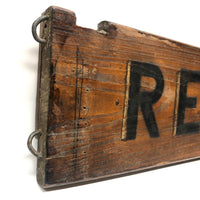 REPENT Old Hand-painted Sign in Black and Gold