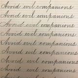 Spencerian Penmanship Notebook, c. 1880s, With Good Words, Phrases and Juxtapositions