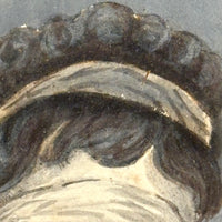 Lady Justice with Scales and Sword, Allegorical Watercolor Signed AHD, 1817