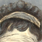 Lady Justice with Scales and Sword, Allegorical Watercolor Signed AHD, 1817