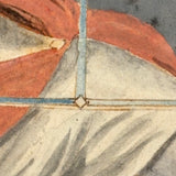 Lady Justice with Scales and Sword, Allegorical Watercolor Signed AHD, 1817