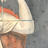 Lady Justice with Scales and Sword, Allegorical Watercolor Signed AHD, 1817