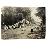 Children Around the Maypole, Lovely Antique Silver Gelatin Print c. 1910s