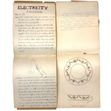 Pair of 1910 Handwritten Physics Notebooks with Wonderful Headers and Excellent Diagrams