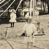 Children Around the Maypole, Lovely Antique Silver Gelatin Print c. 1910s
