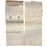 Pair of 1910 Handwritten Physics Notebooks with Wonderful Headers and Excellent Diagrams