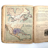 Colorfully Crayoned Wooly Mammoth and More, F.M Spitzer's Much Animated Copy of Primary Geograpy, 1870