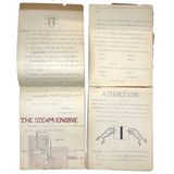 Pair of 1910 Handwritten Physics Notebooks with Wonderful Headers and Excellent Diagrams