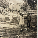 Children Around the Maypole, Lovely Antique Silver Gelatin Print c. 1910s