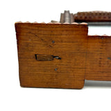 Sweet Old Postcard Size Standing Tramp Art Frame with Stacks and Stars and Original Glass