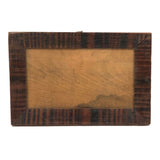 Wonderful Early Grain Painted Pennsylvania Folk Art Frame, Original Glass and Wood Backing