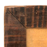 Wonderful Early Grain Painted Pennsylvania Folk Art Frame, Original Glass and Wood Backing