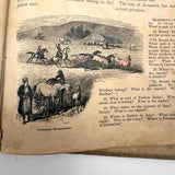 Colorfully Crayoned Wooly Mammoth and More, F.M Spitzer's Much Animated Copy of Primary Geograpy, 1870