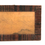 Wonderful Early Grain Painted Pennsylvania Folk Art Frame, Original Glass and Wood Backing