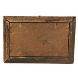 Wonderful Early Grain Painted Pennsylvania Folk Art Frame, Original Glass and Wood Backing