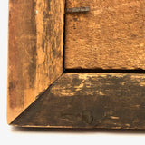 Wonderful Early Grain Painted Pennsylvania Folk Art Frame, Original Glass and Wood Backing