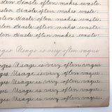 Lila Wise's 1898 Penmanship Practice Notebook with Both Strange and Poignant Sentences