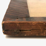 Wonderful Early Grain Painted Pennsylvania Folk Art Frame, Original Glass and Wood Backing