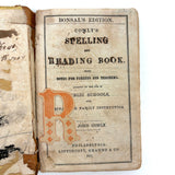 Comley's Spelling and Reading Book, 1853, with Hand-colored Engravings, Cut Paper Letters, and Good Words