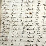 Nelia Downing's 1870s Penmanship Notebook, Full, Mason County, Kentucky