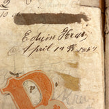 Comley's Spelling and Reading Book, 1853, with Hand-colored Engravings, Cut Paper Letters, and Good Words