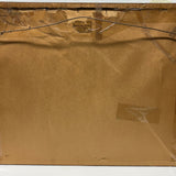 LION with Huge Red Lipped Smile, Marvelous Large Pastel on Paper Folk Drawing, Framed as Found