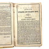 Comley's Spelling and Reading Book, 1853, with Hand-colored Engravings, Cut Paper Letters, and Good Words