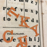 Comley's Spelling and Reading Book, 1853, with Hand-colored Engravings, Cut Paper Letters, and Good Words