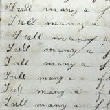 Nelia Downing's 1870s Penmanship Notebook, Full, Mason County, Kentucky