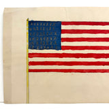 American Flag with 48 X's For Stars, C. 1910 Watercolor School Drawing