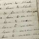 Nelia Downing's 1870s Penmanship Notebook, Full, Mason County, Kentucky
