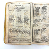 Comley's Spelling and Reading Book, 1853, with Hand-colored Engravings, Cut Paper Letters, and Good Words