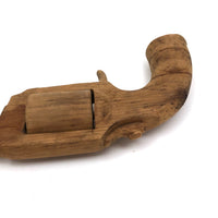 Wooden Folk Art Revolver with Rotating Cylinder
