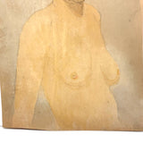 Samuel Wood Gaylor c. 1920s Watercolor Portrait Nude