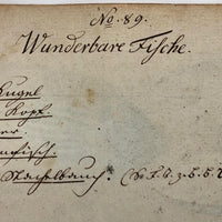 Wunderbare Fische: Marvelous C. 1800 German Watercolor on Laid of "Wonderful Fish"