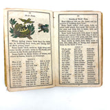 Comley's Spelling and Reading Book, 1853, with Hand-colored Engravings, Cut Paper Letters, and Good Words