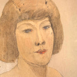 Samuel Wood Gaylor c. 1920s Watercolor Portrait Nude